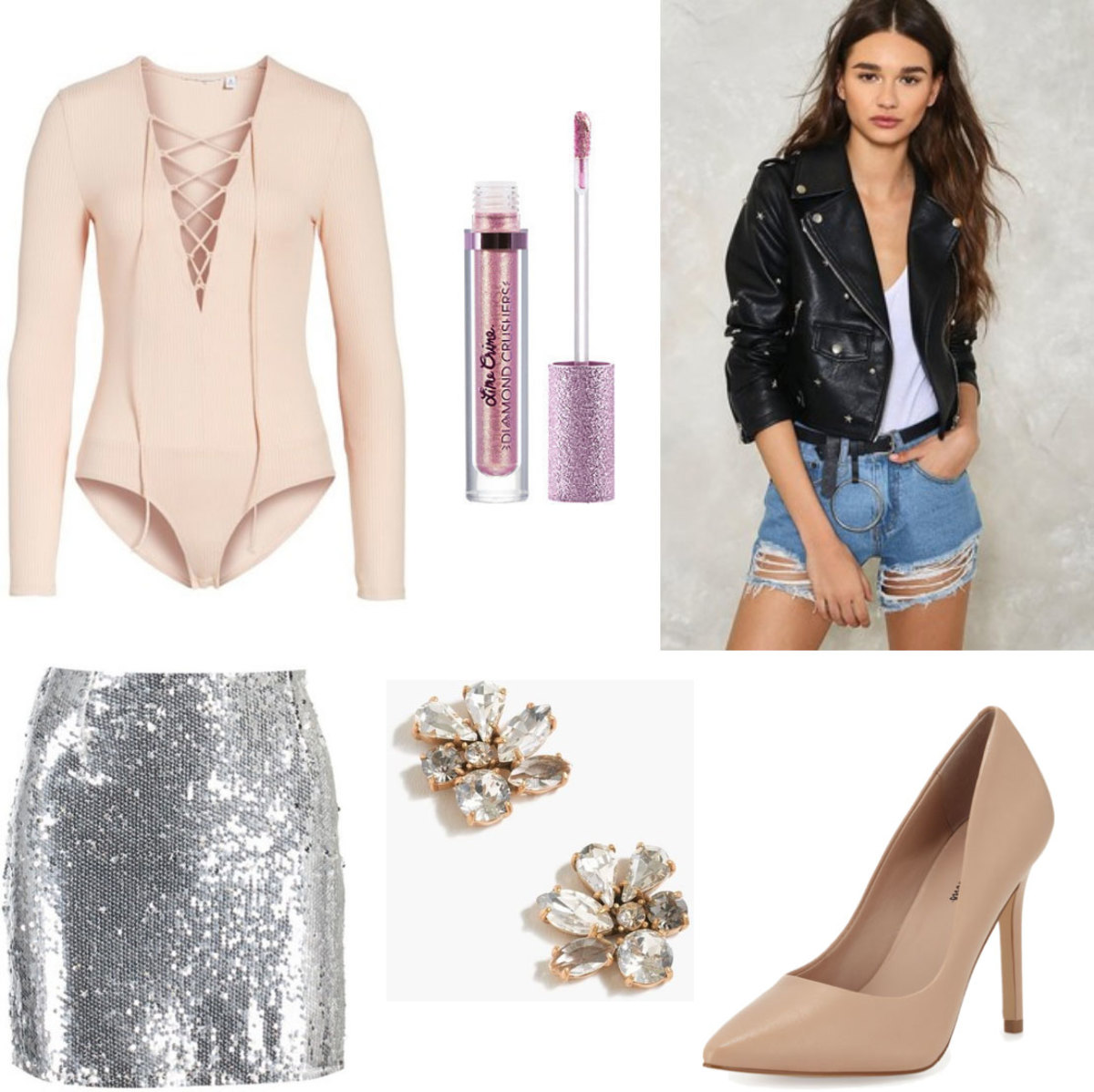 Light gray mini skirts | HOWTOWEAR Fashion
