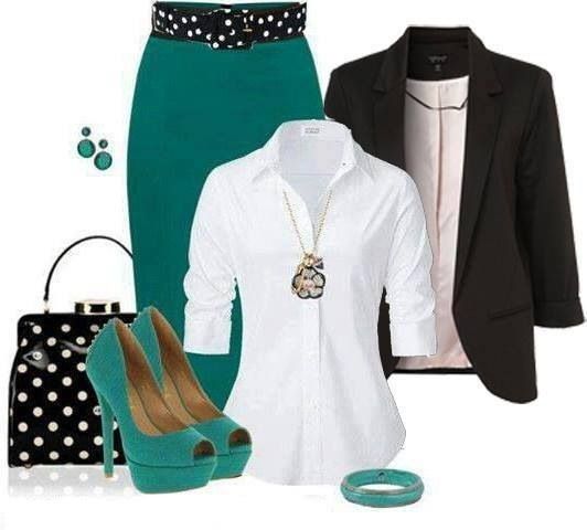 black white and green outfits