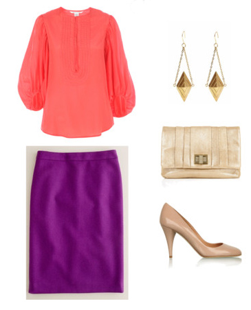 Royal purple pencil skirts | HOWTOWEAR Fashion