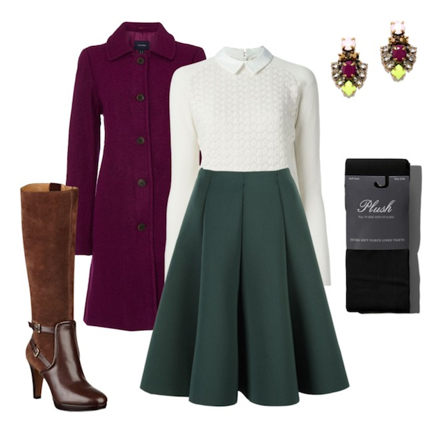 Dark green midi skirts | HOWTOWEAR Fashion