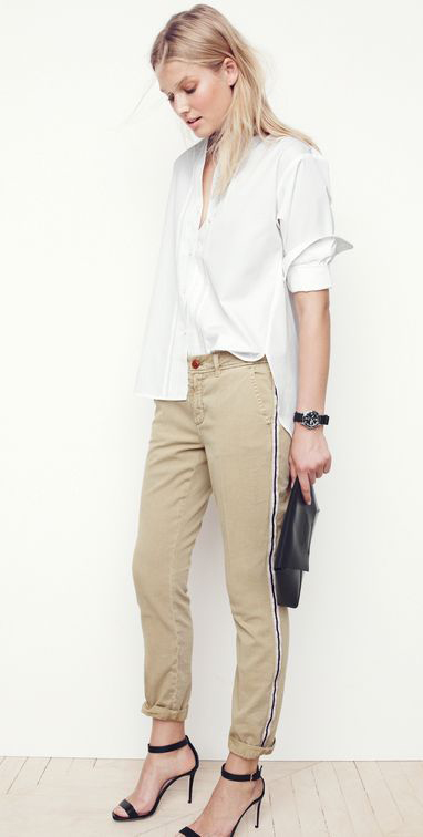white shirt chino pants