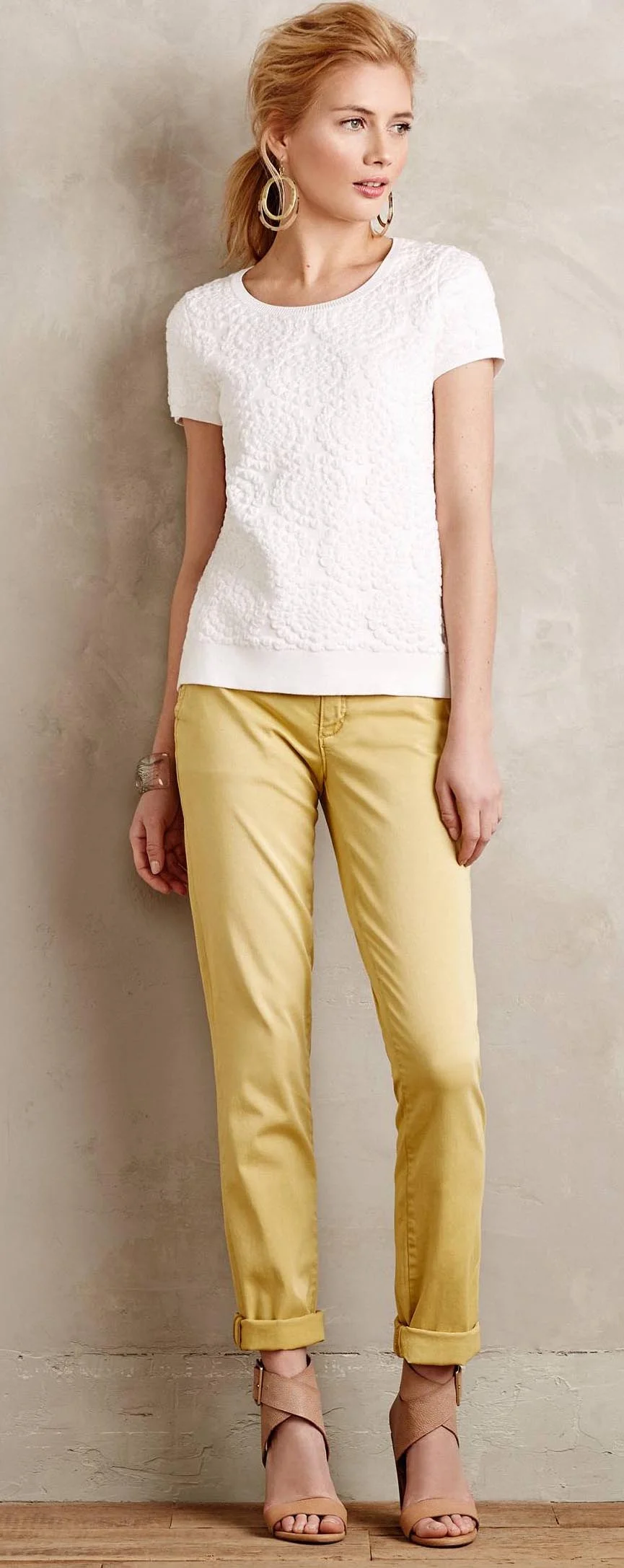 yellow chinos