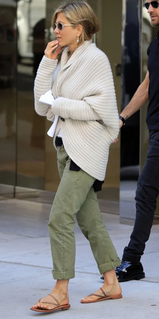 olive pants white shoes