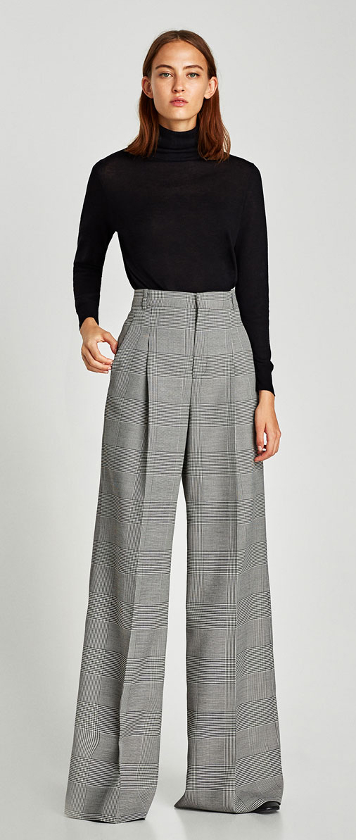 Light gray wide-leg pants | HOWTOWEAR Fashion