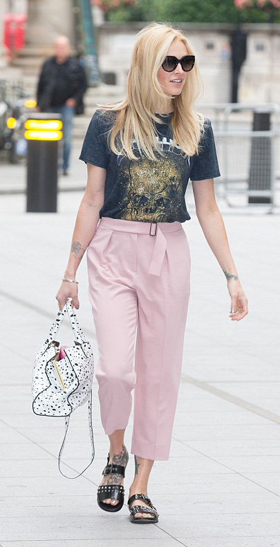 Pastel pink jogger pants