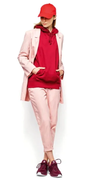 red and light pink outfits