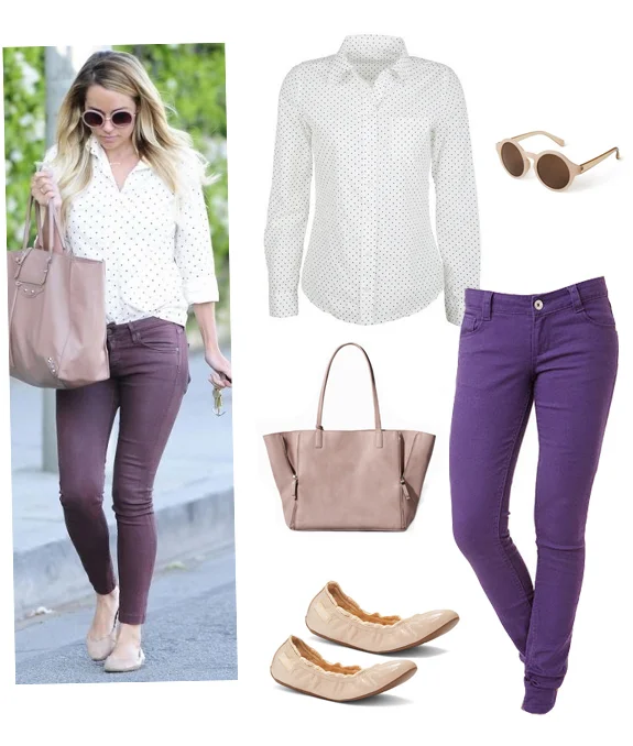 skinny jeans purple