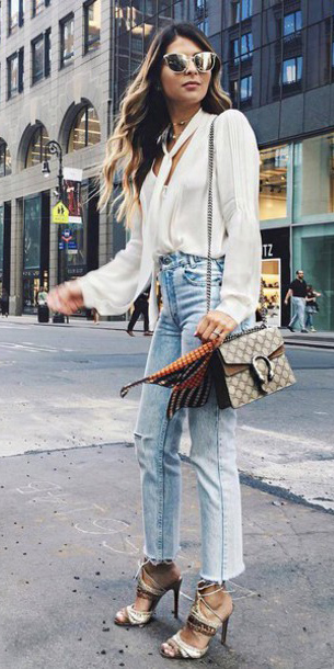 Zinger Style Cropped Flares: Light Blue Jeans Outfit