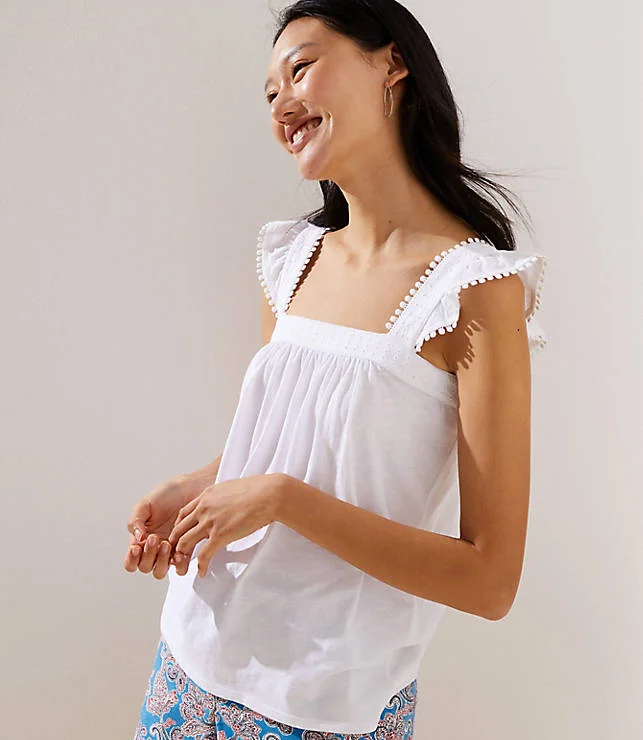 Eyelet Trim Flutter Tank