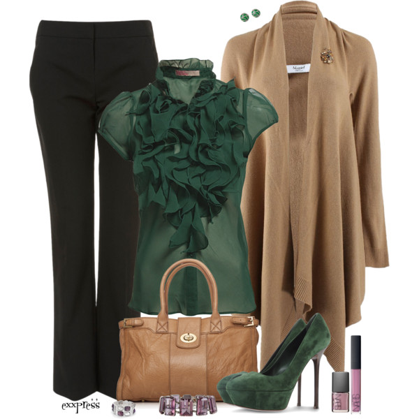 Dark green blouses | HOWTOWEAR Fashion