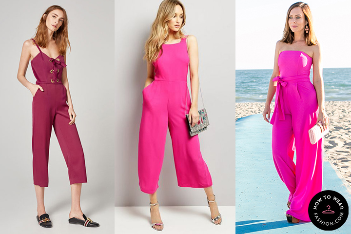 Magenta jumpsuits