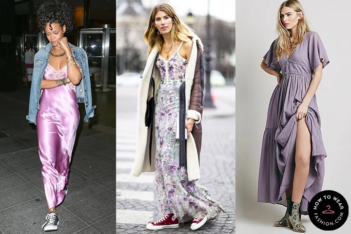 Lavender maxi dresses