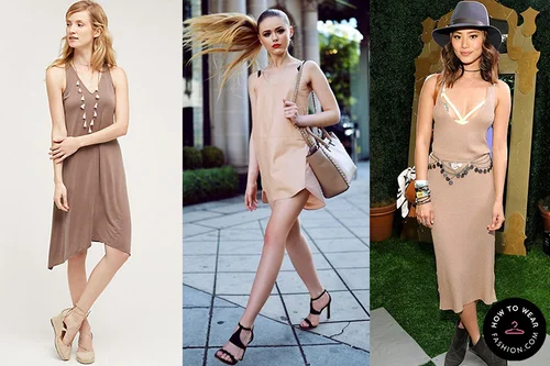 how to accessorize a beige dress ASHLEYlauren Style 12040