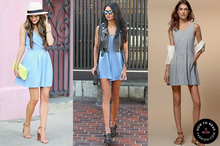 Light blue sun dresses