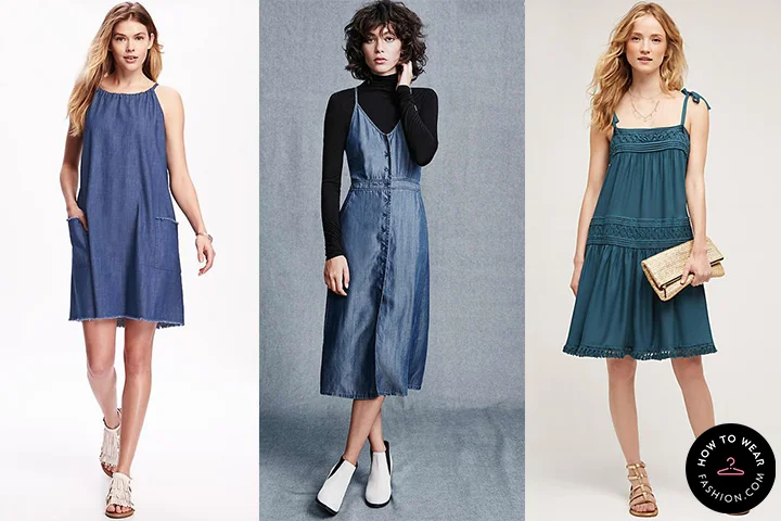 Medium blue sun dresses