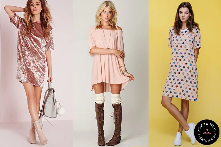 pastel t shirt dress