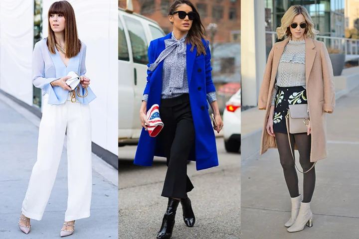 Light blue blouses