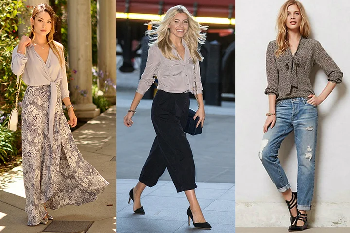 Light gray blouses