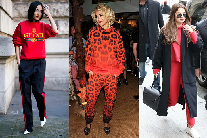 Cherry red sweatshirts