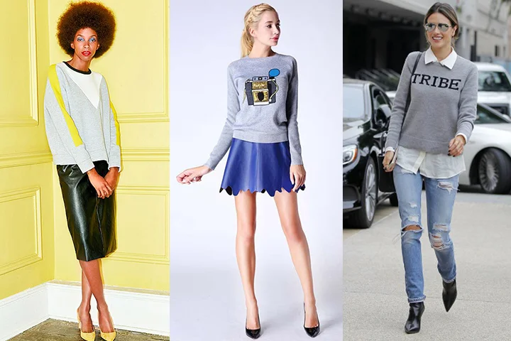 Light gray sweatshirts