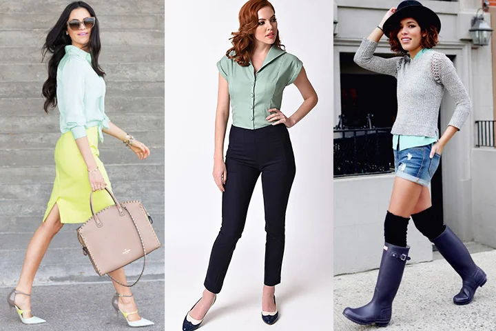 Light green button downs