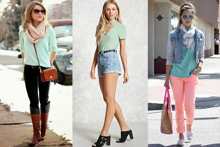 Light green T-shirts