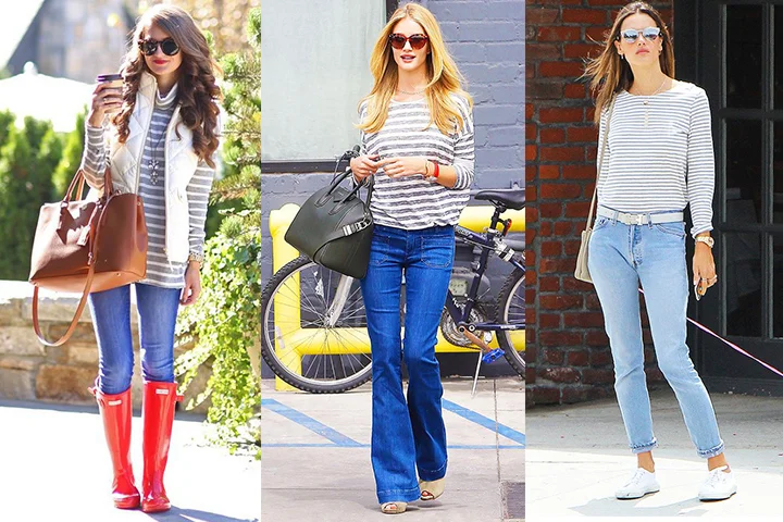 Light gray striped T-shirts
