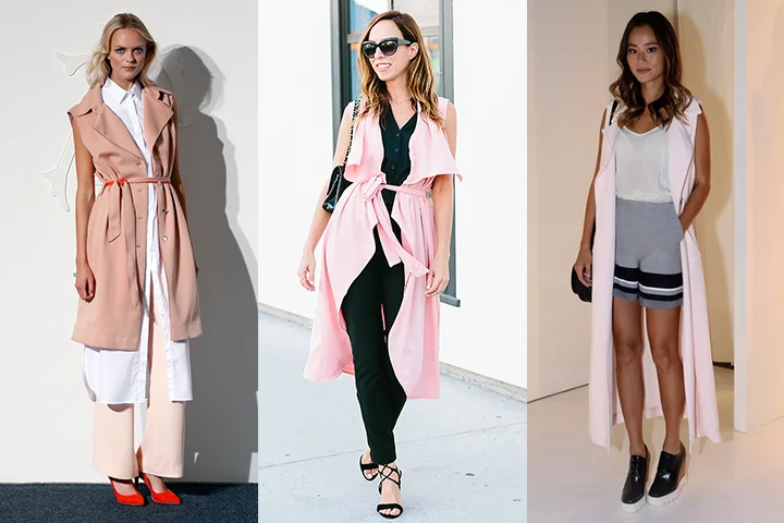 Pastel pink utility vests