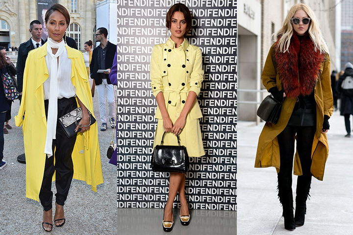 yellow coat outfits