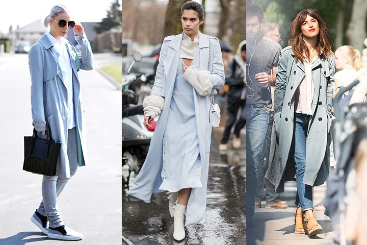 baby blue trench coat