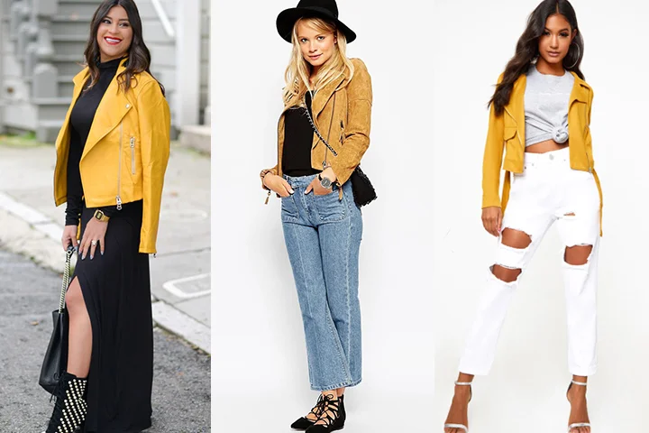 Yellow moto jackets