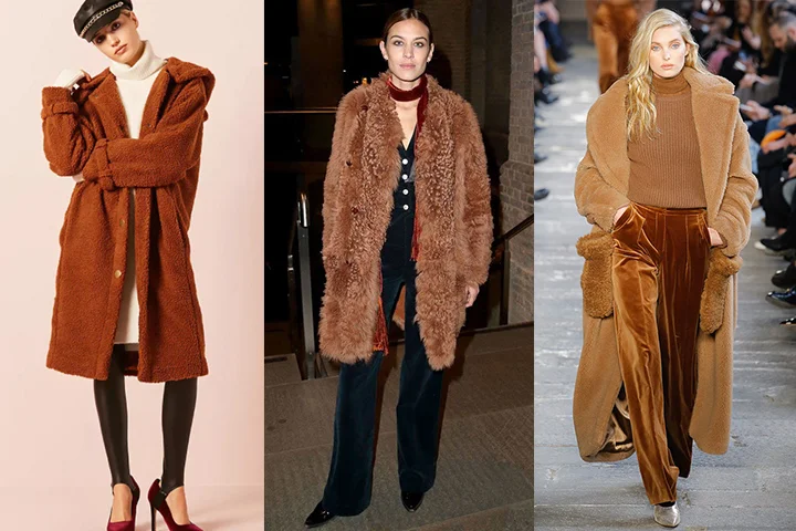 Camel fur coats