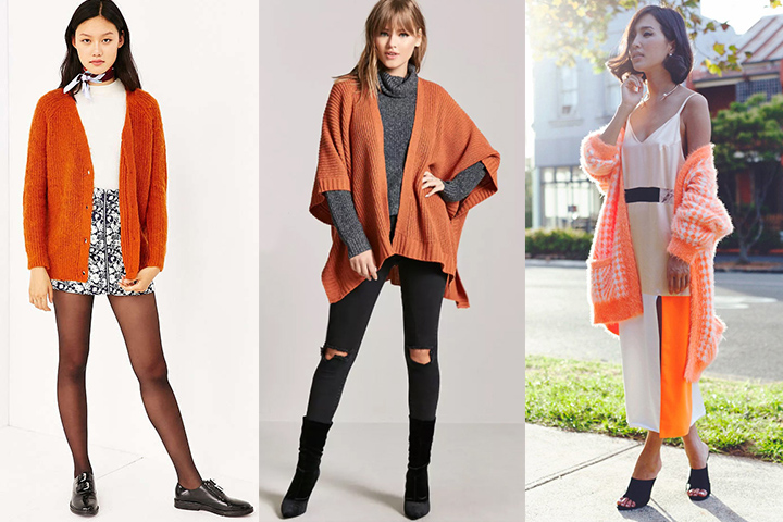 How to style a orange cardigan