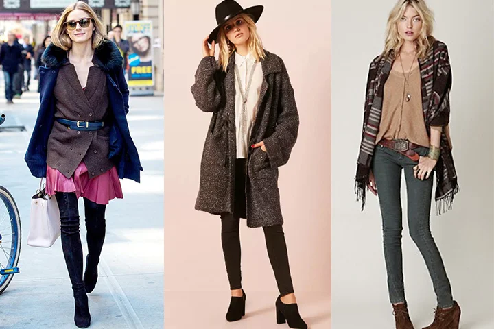 Brown long cardigans