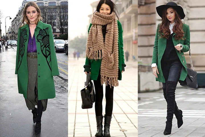 Emerald green overcoats