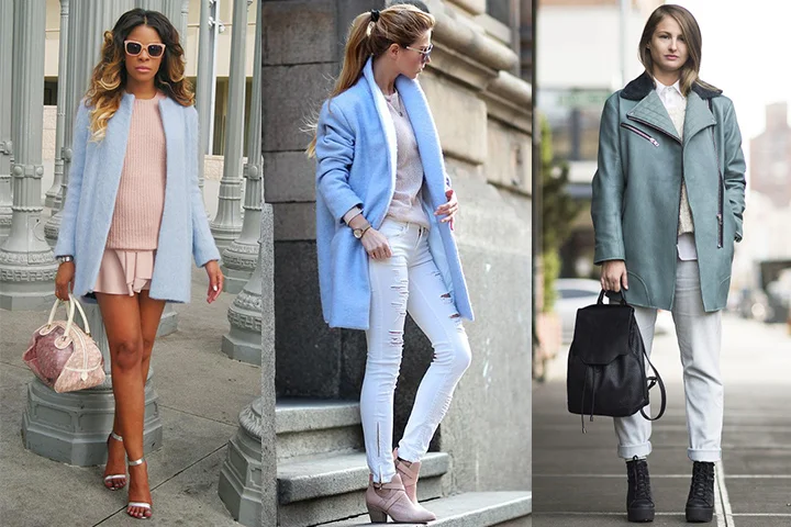 Light blue overcoats
