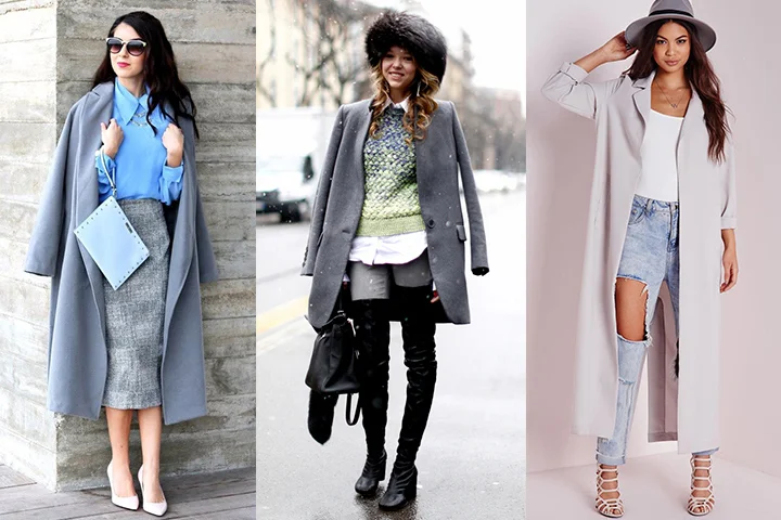 Light gray overcoats