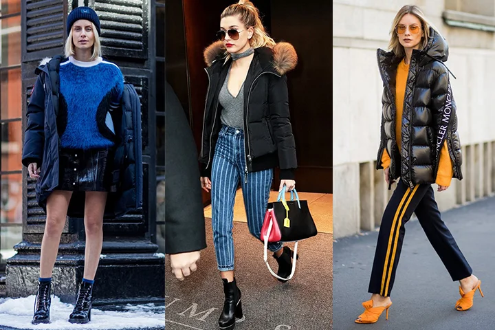 Black puffer jackets