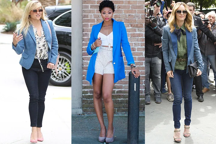 Medium blue blazers