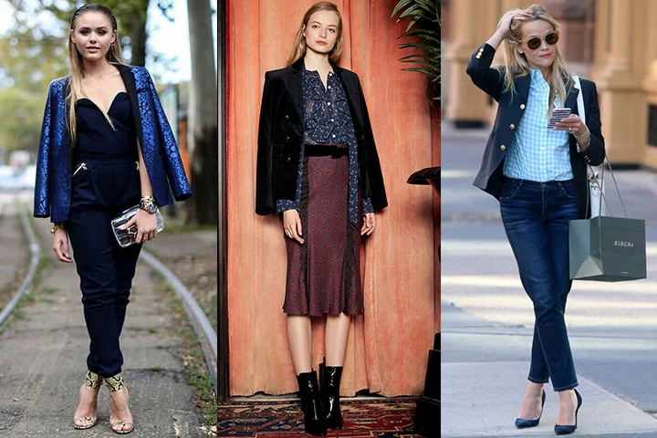 Navy blue blazers