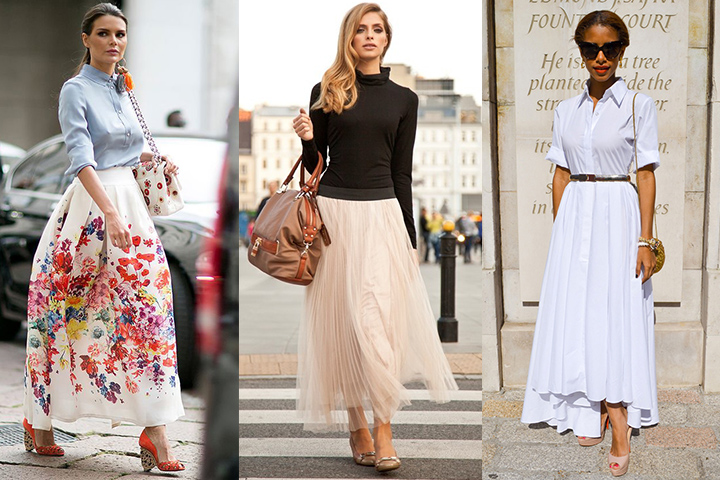 How to wear maxi skirts | HOWTOWEAR Fashion