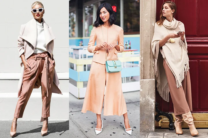 Peach culottes