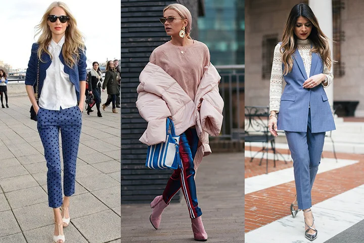 Medium blue slim pants