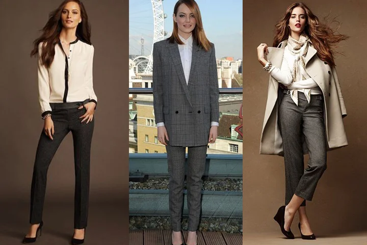 Dark gray slim pants