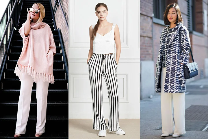 White wide-leg pants