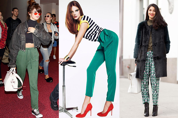 Emerald green jogger pants