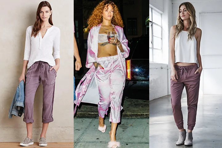 Lavender jogger pants