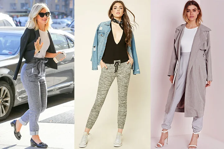 Light gray jogger pants