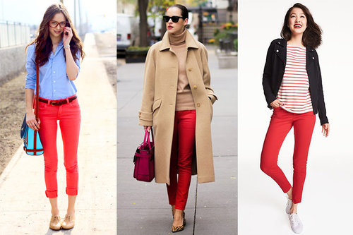 style red jeans Jeans | HOWTOWEAR Fashion