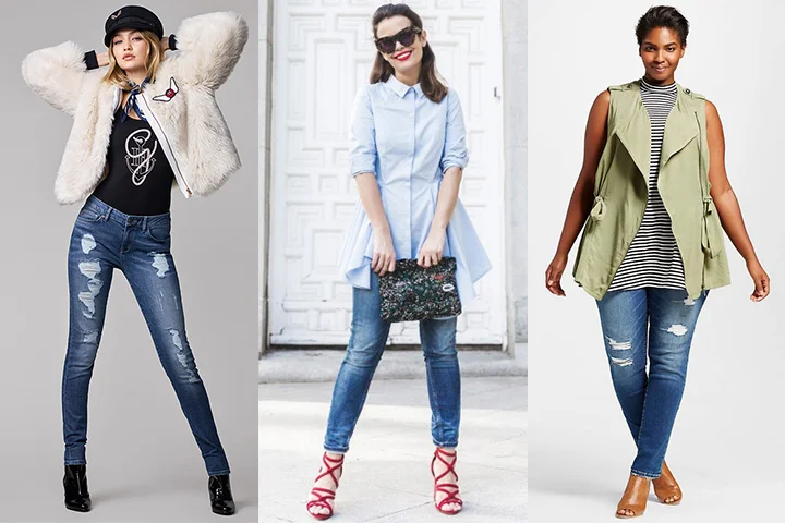 Medium blue skinny jeans